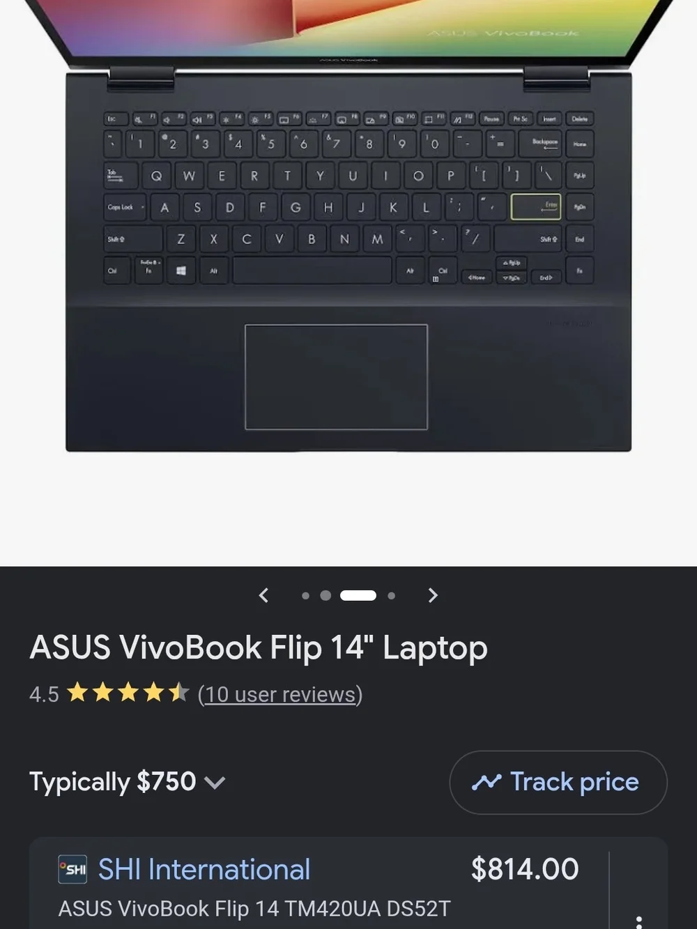 ASUS VivoBook Flip 14 Convertible Laptop in Dark Gray